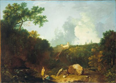 Vue lointaine de la villa de Mécène, Tivoli - Richard Wilson